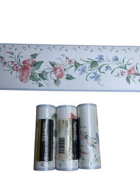 Sunworthy Vintage Wallpaper Border Floral Vine French Cottage Core 3 Rolls NEW